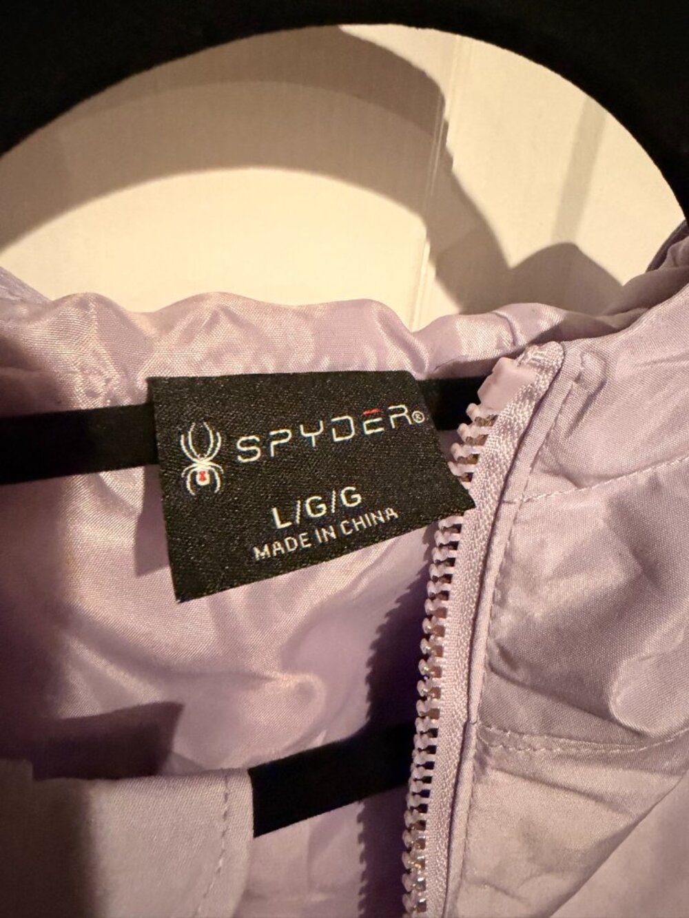 Spyder Hooded Windbreaker Jacket Lavender Size L